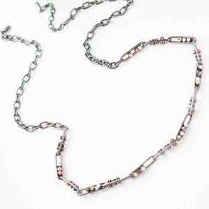 Stella & Dot Sparkle and Link Hematite Finished Necklace New in Original Box!